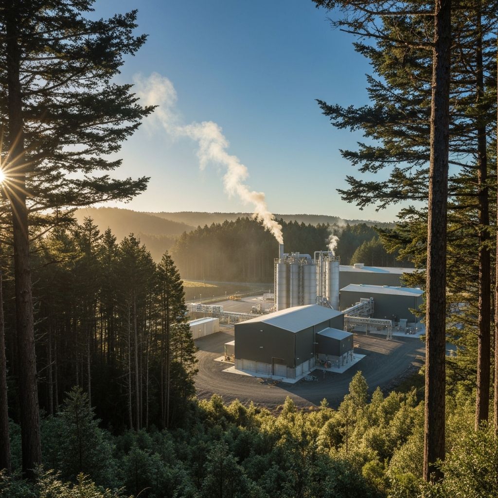 OWP sustainable wood pellet production in New Zealand forests